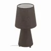 Lampes En Tissu-Luminaires Eglo Lampe à poser Eglo CARPARA Brun, 2 lumières