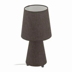 Lampes En Tissu-Luminaires Eglo Lampe à poser Eglo CARPARA Brun, 2 lumières