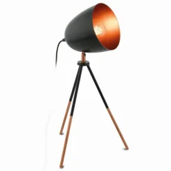 Luminaires Eglo Lampe à poser Eglo CHESTER Cuivre, Noir, 1 lumière* Lampes À Poser