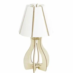Lampes Vintages & Rétros-Luminaires Eglo Lampe à poser Eglo COSSANO Bois clair, 1 lumière