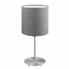 Lampes En Tissu-Luminaires Eglo Lampe à poser Eglo PASTERI Nickel mat, 1 lumière