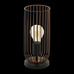 Lampes Vintages & Rétros-Luminaires Eglo Lampe à poser Eglo ROCCAMENA Cuivre, Noir, 1 lumière