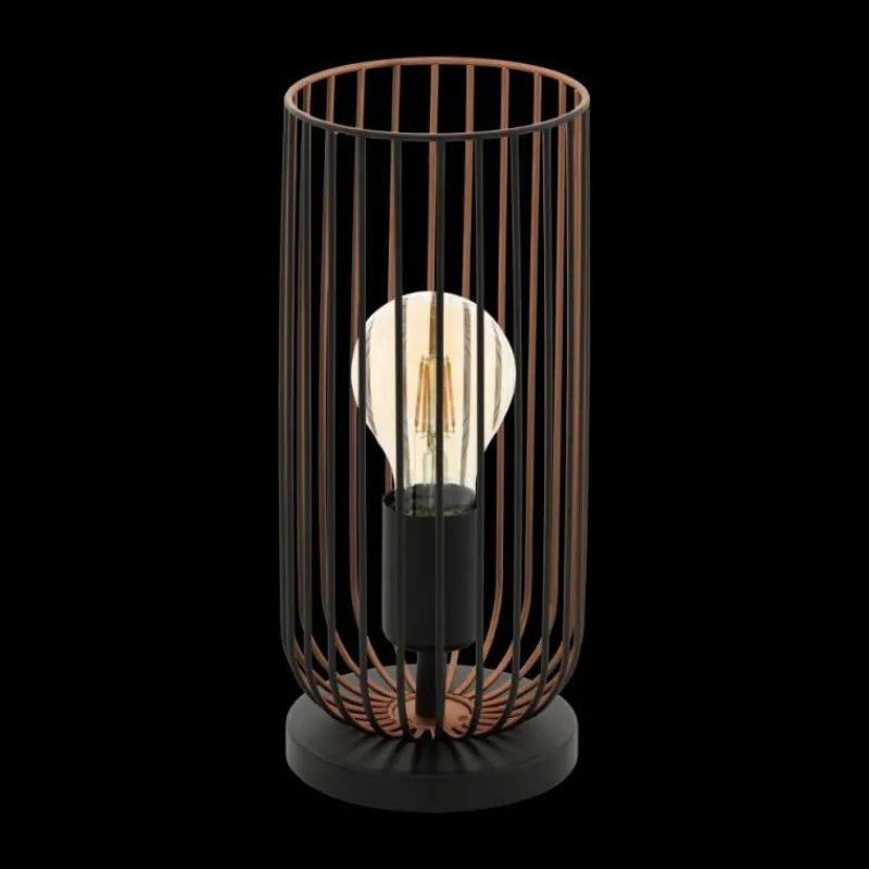 Lampes Vintages & Rétros-Luminaires Eglo Lampe à poser Eglo ROCCAMENA Cuivre, Noir, 1 lumière