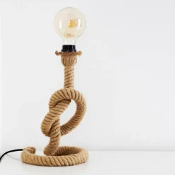 Lampes Vintages & Rétros-hofstein Lampe à poser Etowah Brun, Noir, 1 lumière