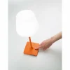 Luminaires Fabas Luce Lampe à poser Fabas Luce Adam LED Orange, 1 lumière