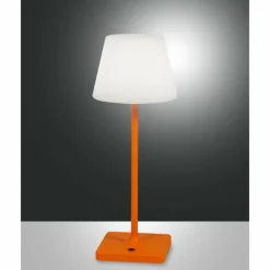Luminaires Fabas Luce Lampe à poser Fabas Luce Adam LED Orange, 1 lumière