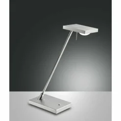 Luminaires Fabas Luce Lampe à poser Fabas Luce Como LED Aluminium, Chrome, 1 lumière* Lampes À Poser