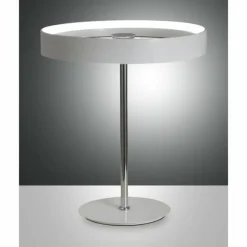 Luminaires Fabas Luce Lampe à poser Fabas Luce Double LED Chrome, Blanc, 1 lumière* Éclairage Led