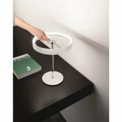 Luminaires Fabas Luce Lampe à poser Fabas Luce Double LED Chrome, Blanc, 1 lumière* Éclairage Led