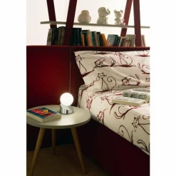 Luminaires Fabas Luce Lampe à poser Fabas Luce Gravity LED Nickel mat, 1 lumière