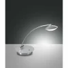 Luminaires Fabas Luce Lampe à poser Fabas Luce Hale LED Aluminium, Acier inoxydable, 1 lumière* Lampes À Poser
