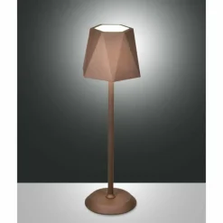 Luminaires Fabas Luce Lampe à poser Fabas Luce Katy LED Rouille, 1 lumière
