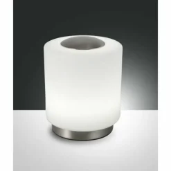 Luminaires Fabas Luce Lampe à poser Fabas Luce Simi LED Nickel mat, 1 lumière