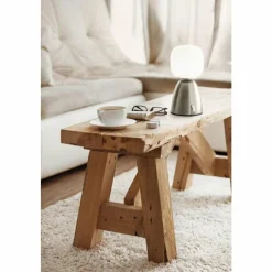 Luminaires Fabas Luce Lampe à poser Fabas Luce Solange LED Nickel mat, 1 lumière