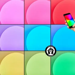 hofstein Lampe à poser Fair LED Noir, 1 lumière, Changeur de couleurs