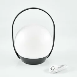 hofstein Lampe à poser Fair LED Noir, 1 lumière, Changeur de couleurs