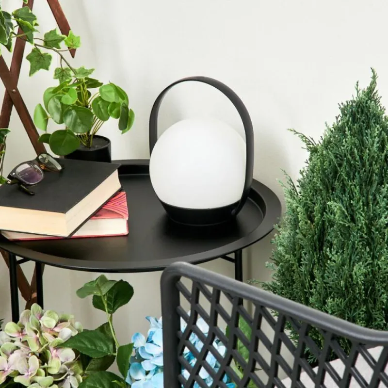 hofstein Lampe à poser Fair LED Noir, 1 lumière, Changeur de couleurs