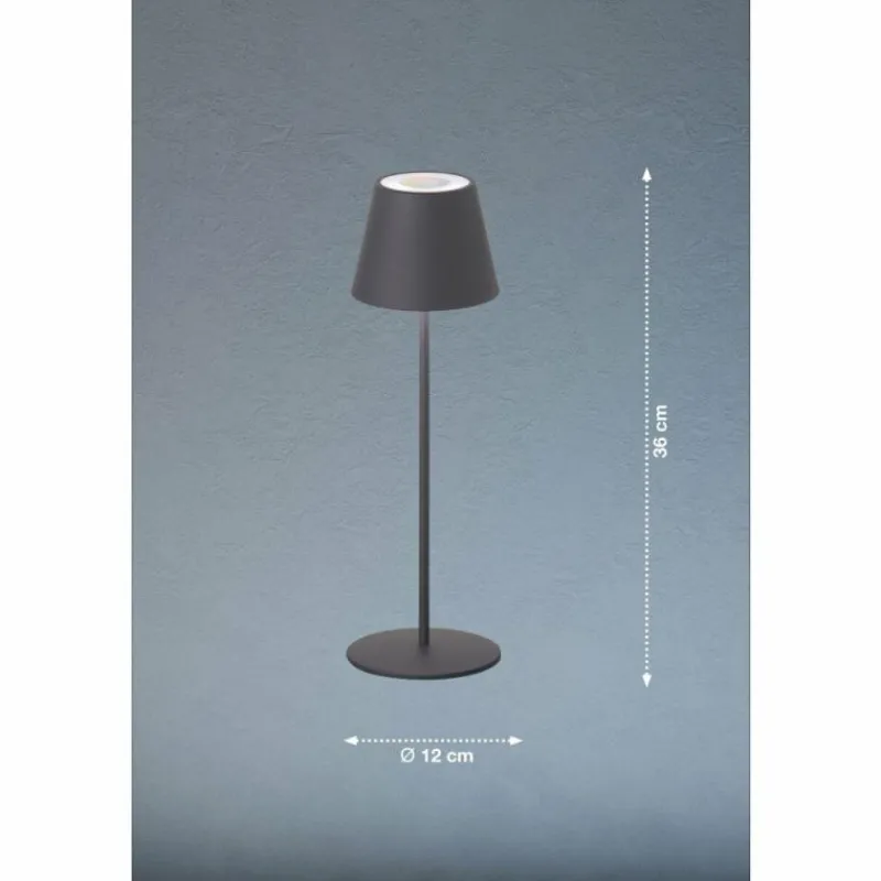 FHL easy Lampe à poser Cosenza LED Gris, 1 lumière, Changeur de couleurs