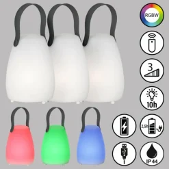 FHL easy Lampe à poser Ruby LED Blanc, 1 lumière, Télécommandes, Changeur de couleurs