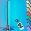 hofstein Lampe à poser Flaut LED Chrome, 1 lumière, Télécommandes, Changeur de couleurs* Éclairage Led