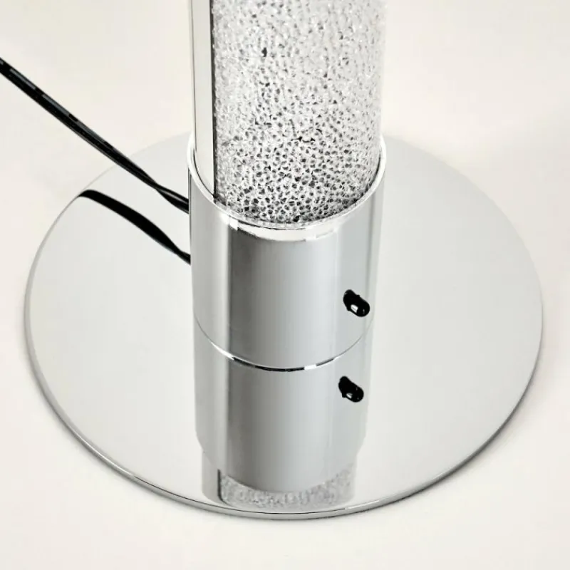 hofstein Lampe à poser Flaut LED Chrome, 1 lumière, Télécommandes, Changeur de couleurs* Éclairage Led