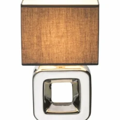 Lampes En Tissu-Luminaires Globo Lighting Lampe à poser Globo KILAUEA Chrome, 1 lumière