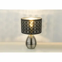 Luminaires Scandinaves-Luminaires Globo Lighting Lampe à poser Globo MIRAUEA Chrome, 1 lumière