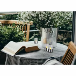 Luminaires Globo Lighting Lampe à poser Globo SOLAR LED Acier inoxydable, 1 lumière* Lampes À Poser