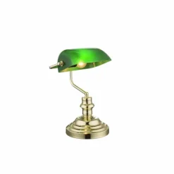 Luminaires Rustiques-Luminaires Globo Lighting Lampe à poser Globo Vert, 1 lumière