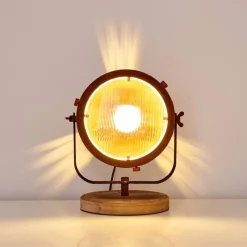 Lampes Industrielles-hofstein Lampe à poser Glostrup Brun, Rouille, 1 lumière