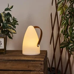 hofstein Lampe à poser Guari LED Brun, Blanc, 1 lumière, Changeur de couleurs