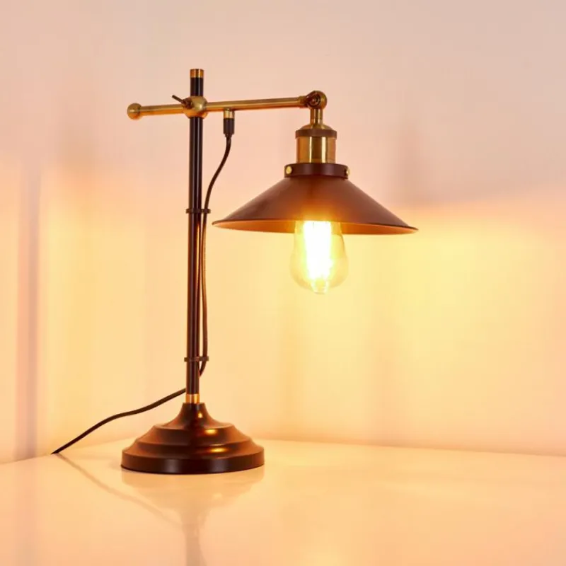 Lampes Dorées-hofstein Lampe à poser Gudem Noir doré, 1 lumière