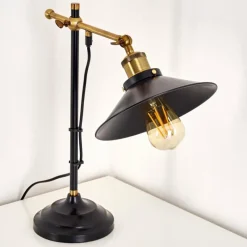 Lampes Dorées-hofstein Lampe à poser Gudem Noir doré, 1 lumière