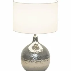 Lampes En Tissu-Luminaires Holländer Lampe à poser Holländer ANANAS Argenté, 1 lumière