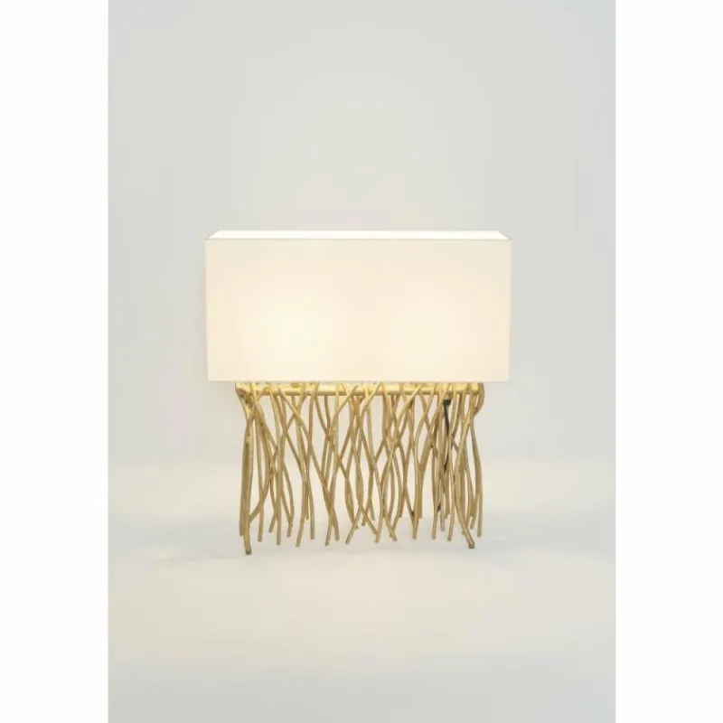 Lampes En Tissu-Luminaires Holländer Lampe à poser Holländer CAPRI Or, 2 lumières