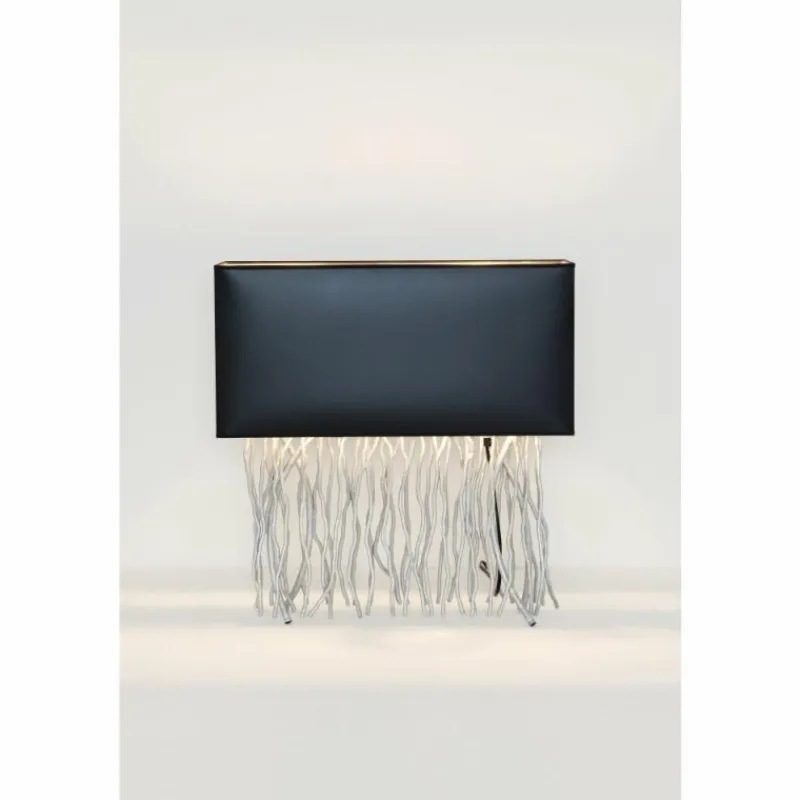 Lampes En Tissu-Luminaires Holländer Lampe à poser Holländer CAPRI Argenté, 2 lumières