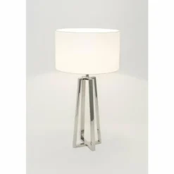 Lampes En Tissu-Luminaires Holländer Lampe à poser Holländer CASCATA Argenté, 1 lumière