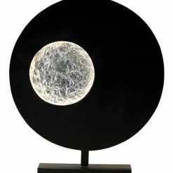 Luminaires Holländer Lampe à poser Holländer LUNA RUND LED Brun, Noir, Argenté, 1 lumière* Lampes À Poser