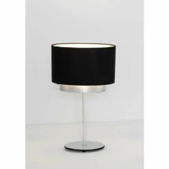 Lampes En Tissu-Luminaires Holländer Lampe à poser Holländer MATTIA OVAL Argenté, 1 lumière