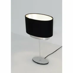 Lampes En Tissu-Luminaires Holländer Lampe à poser Holländer MATTIA OVAL Argenté, 1 lumière