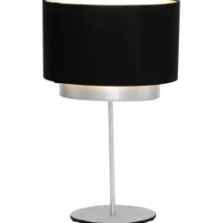 Lampes En Tissu-Luminaires Holländer Lampe à poser Holländer MATTIA OVAL Argenté, 1 lumière