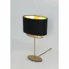 Lampes En Tissu-Luminaires Holländer Lampe à poser Holländer MATTIA OVAL Or, 1 lumière