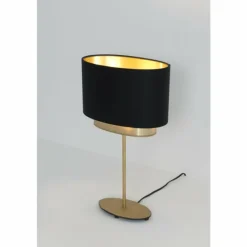 Lampes En Tissu-Luminaires Holländer Lampe à poser Holländer MATTIA OVAL Or, 1 lumière