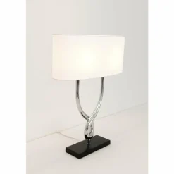 Lampes En Tissu-Luminaires Holländer Lampe à poser Holländer MONUMENTO Noir, Argenté, 2 lumières