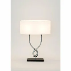 Lampes En Tissu-Luminaires Holländer Lampe à poser Holländer MONUMENTO Noir, Argenté, 2 lumières