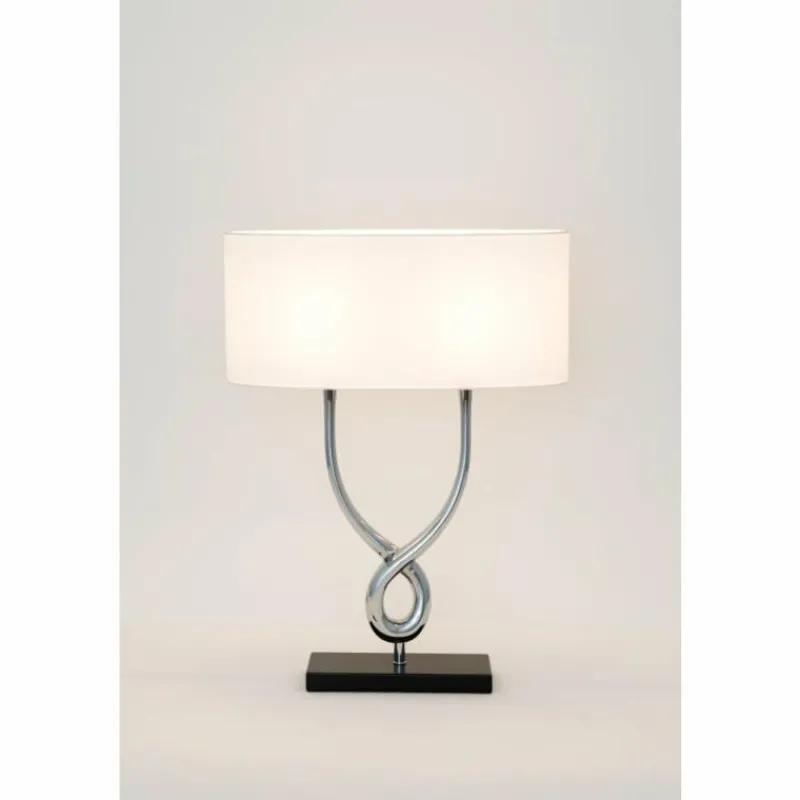 Lampes En Tissu-Luminaires Holländer Lampe à poser Holländer MONUMENTO Noir, Argenté, 2 lumières