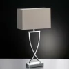 Lampes En Tissu-Luminaires Fischer & Honsel Lampe à poser Honsel Anni Chrome, 1 lumière