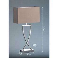 Lampes En Tissu-Luminaires Fischer & Honsel Lampe à poser Honsel Anni Chrome, 1 lumière