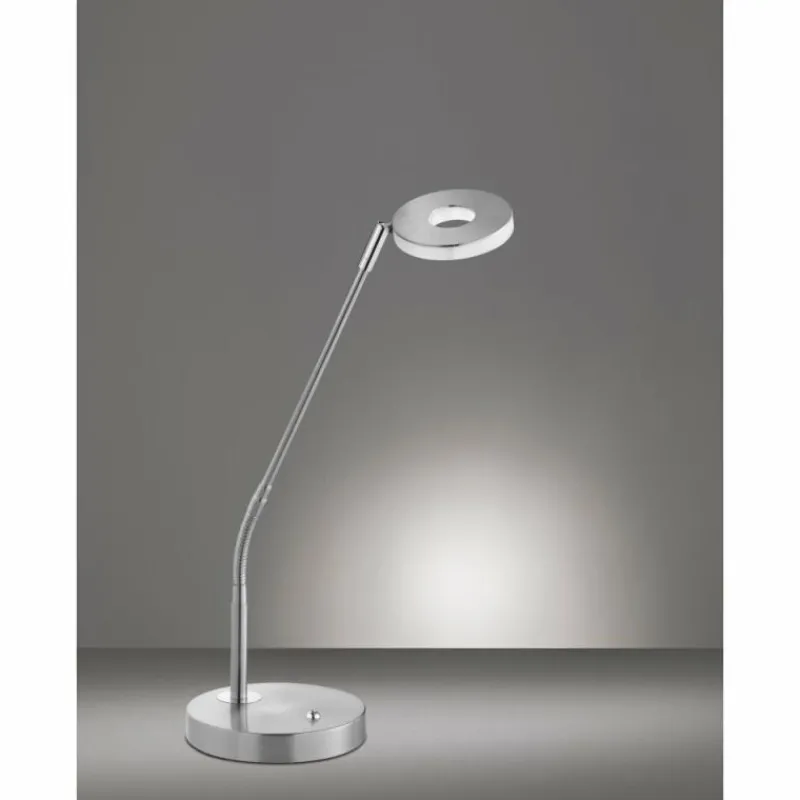 Luminaires Fischer & Honsel Lampe à poser Honsel Dent LED Nickel mat, 1 lumière, Changeur de couleurs* Éclairage Led