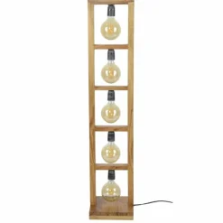 Lampes Vintages & Rétros-hofstein Lampe à poser HOOFPLAAT Bois clair, 5 lumières